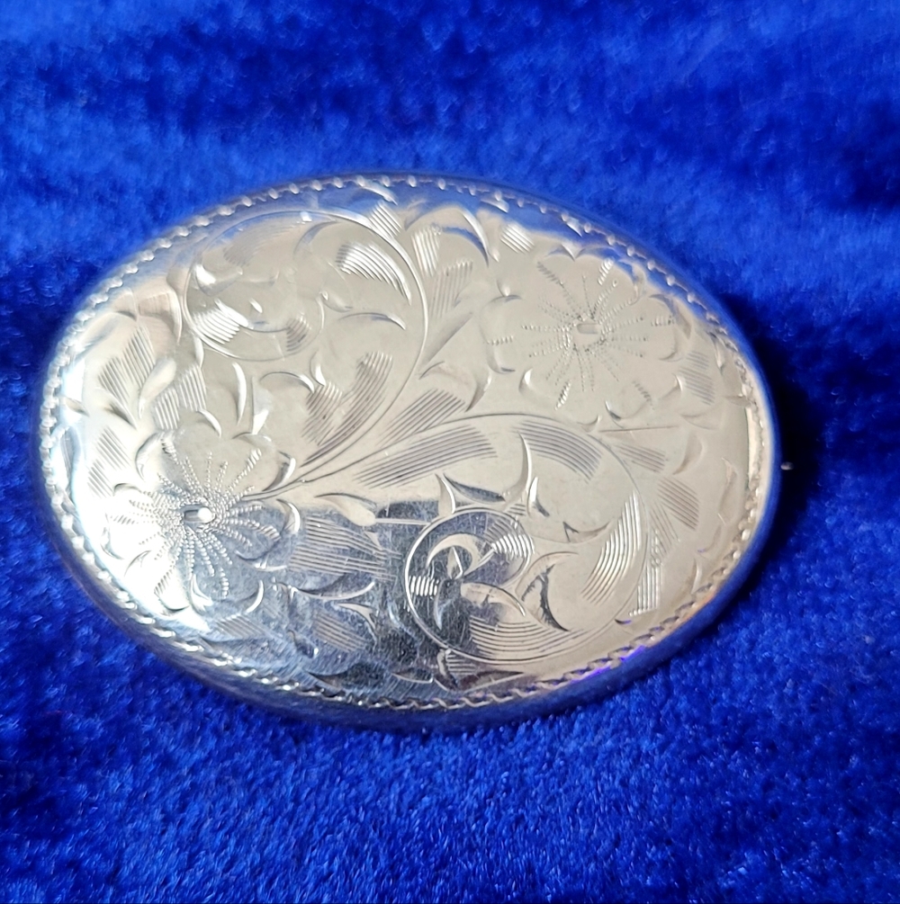 Elegant Vintage Sterling Floral Brooch Birks